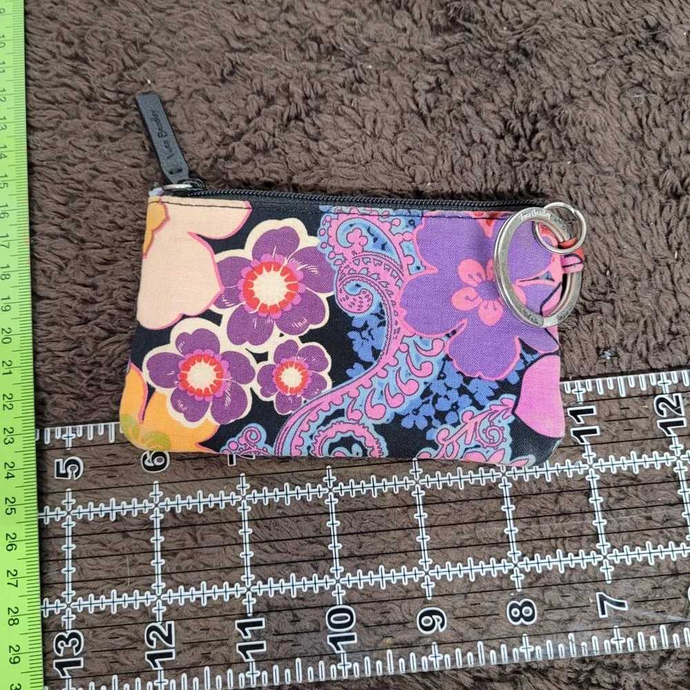 Vera Bradley Floral Nightingale Zip ID Case Wallet Key‎ Ring 10129-122